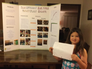 Sarah at science fair