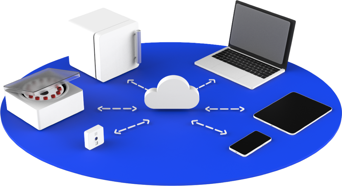 lab equipment connected to cloud + Science lab equipment