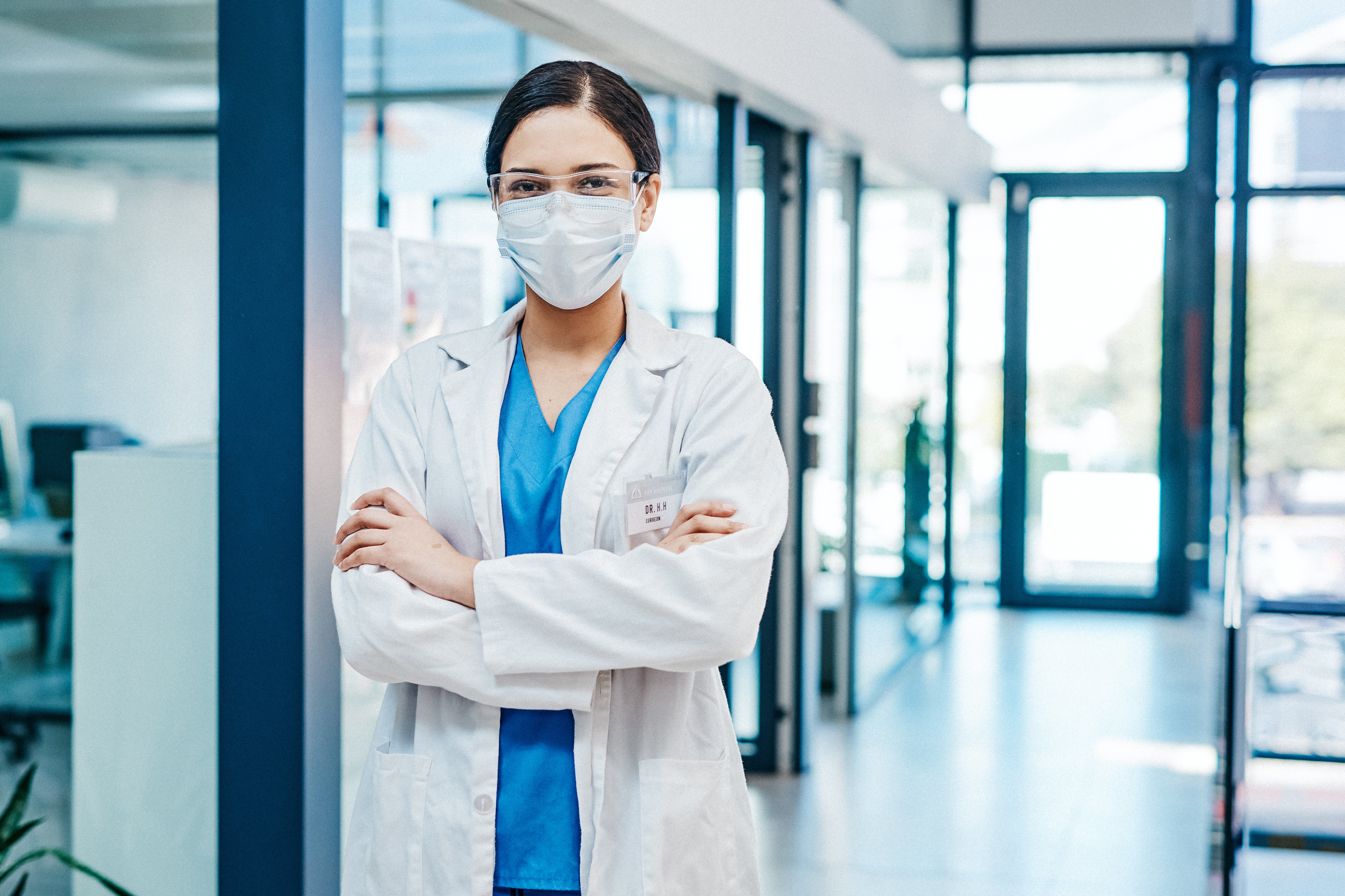 doctor with mask + Lab equipment